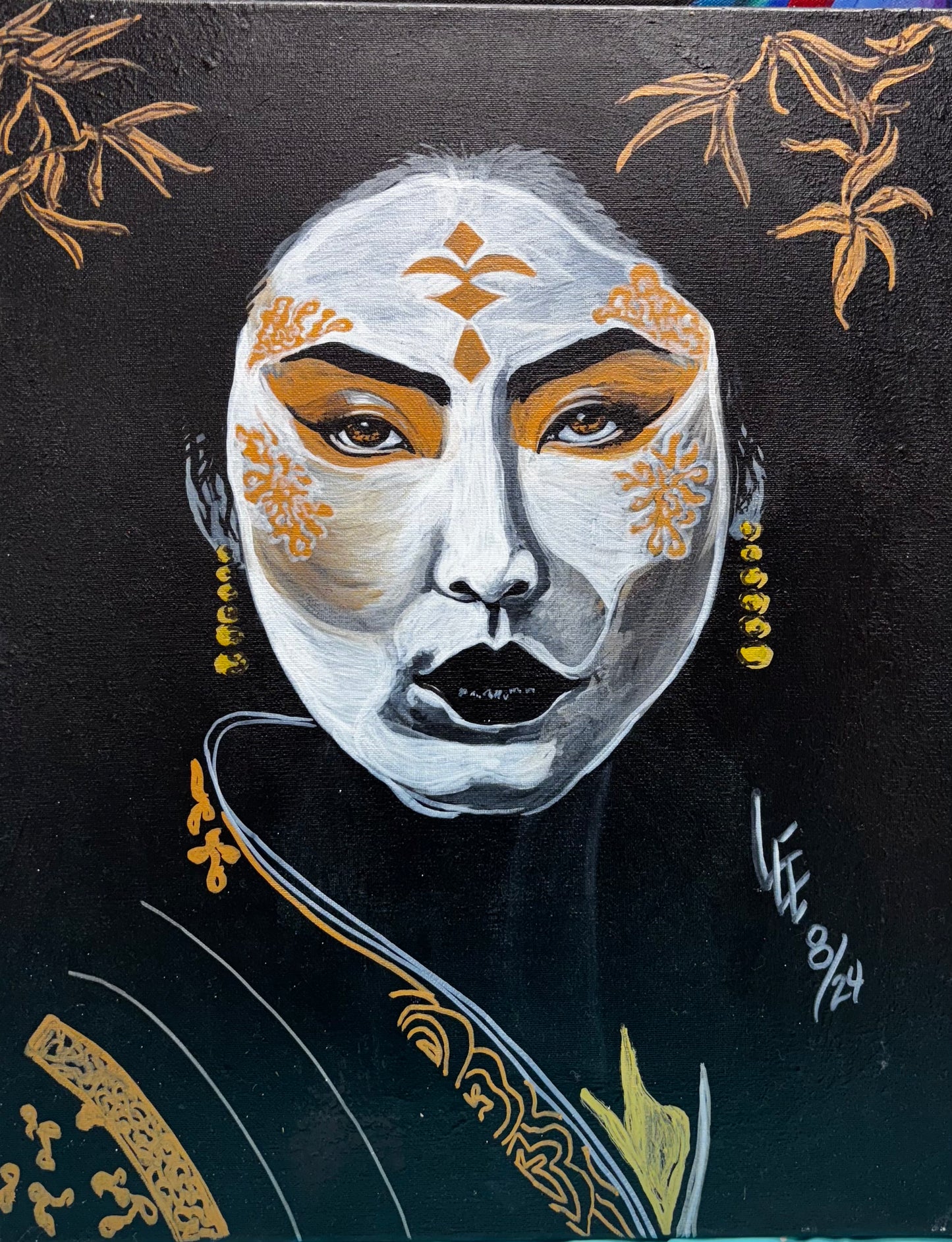 Oriental Woman Painting